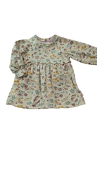 Purebaby Dress, Cream floral, 0