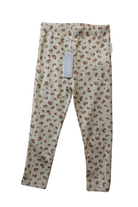Purebaby Knit Leggings, Beige with multicolour print, 3