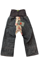 Oishi-m Pants, Dark denim/Floral patchwork, 2