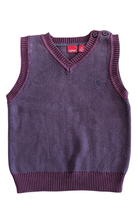 Esprit Knitted vest, Maroon/grey, 2