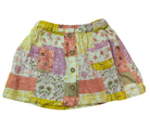 Purebaby Skirt, White/Patchwork print, 5