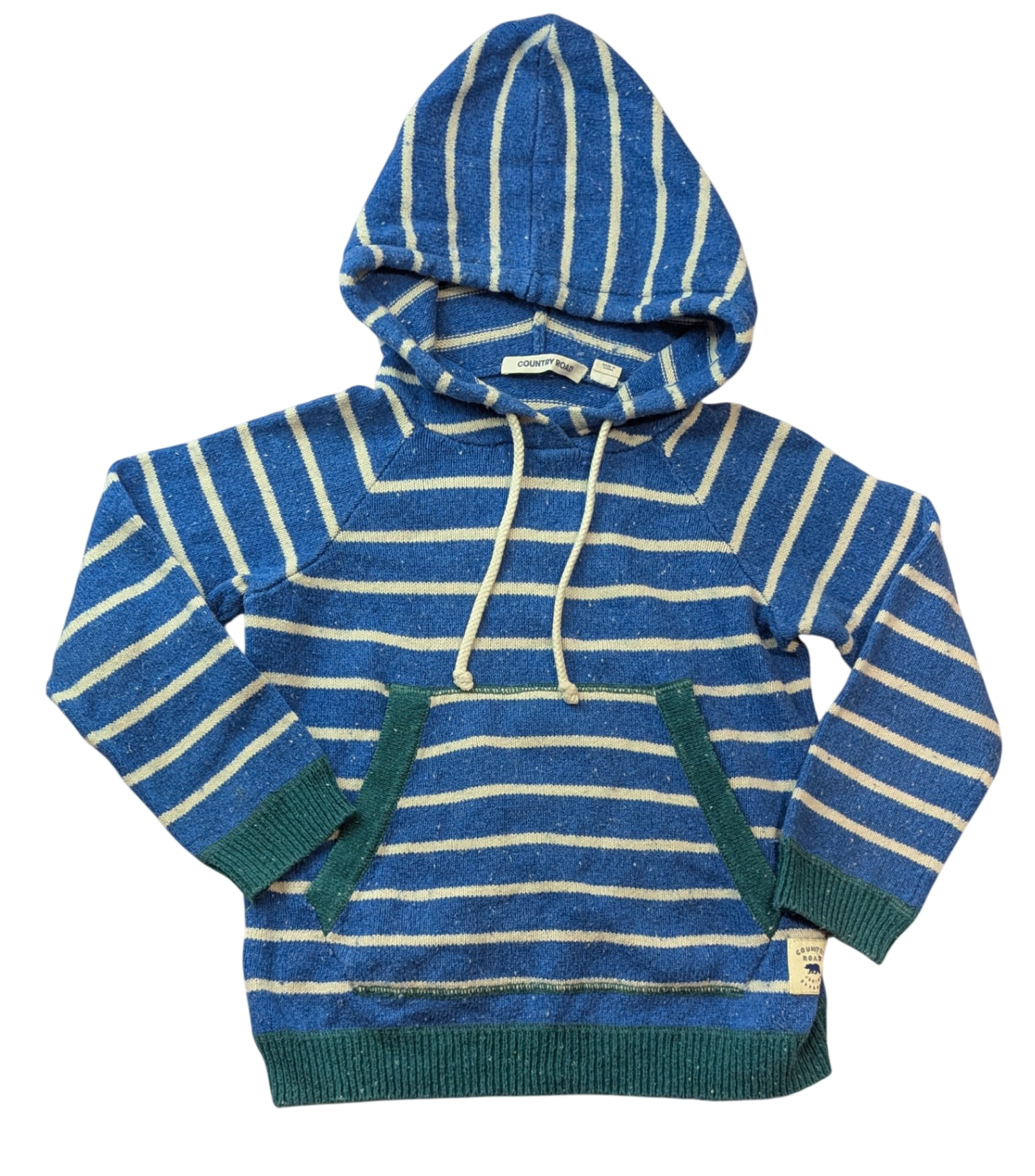Country Road Jumper, Blue/White Speckled Stripe, 4