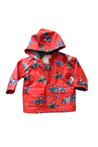 Hatley Raincoat, Red, Tractors, 1