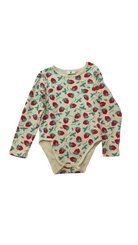 Weekend House Kids Bodysuit, Beige w Strawberries, 18-24M