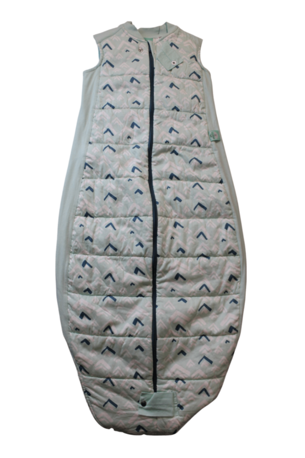 ergoPouch Sleeping Bag, Mint green with navy, pale pink and white accents, 3-12M