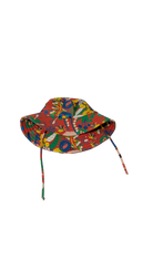 Gorman Playground Hat, Red with Multi Print, M/L