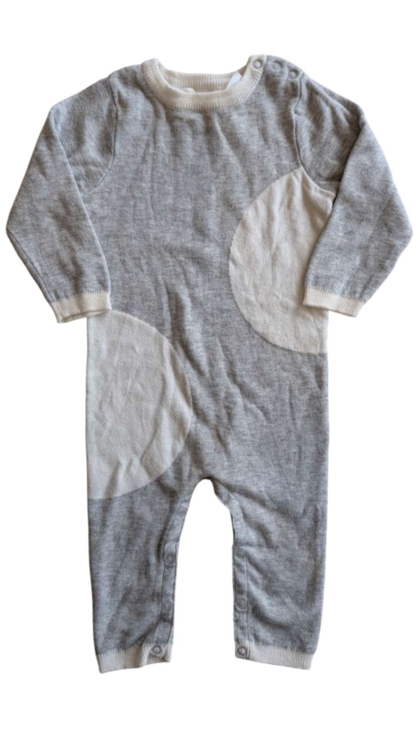 Country Road Jumpsuit, Grey and White, 00