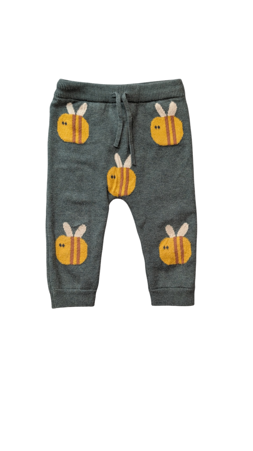 Jack & Milly Pants, Green w Bee Prints, 0