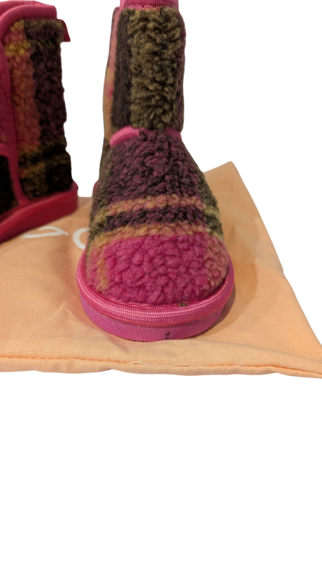 Kip & Co Boots, Pink Olive Plaid, EUR 27/28