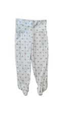 Bwkids Knit Leggings, White w Dark Grey Pattern, 4