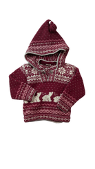 Longa Liisu Jumper, Maroon w White Pattern, 5