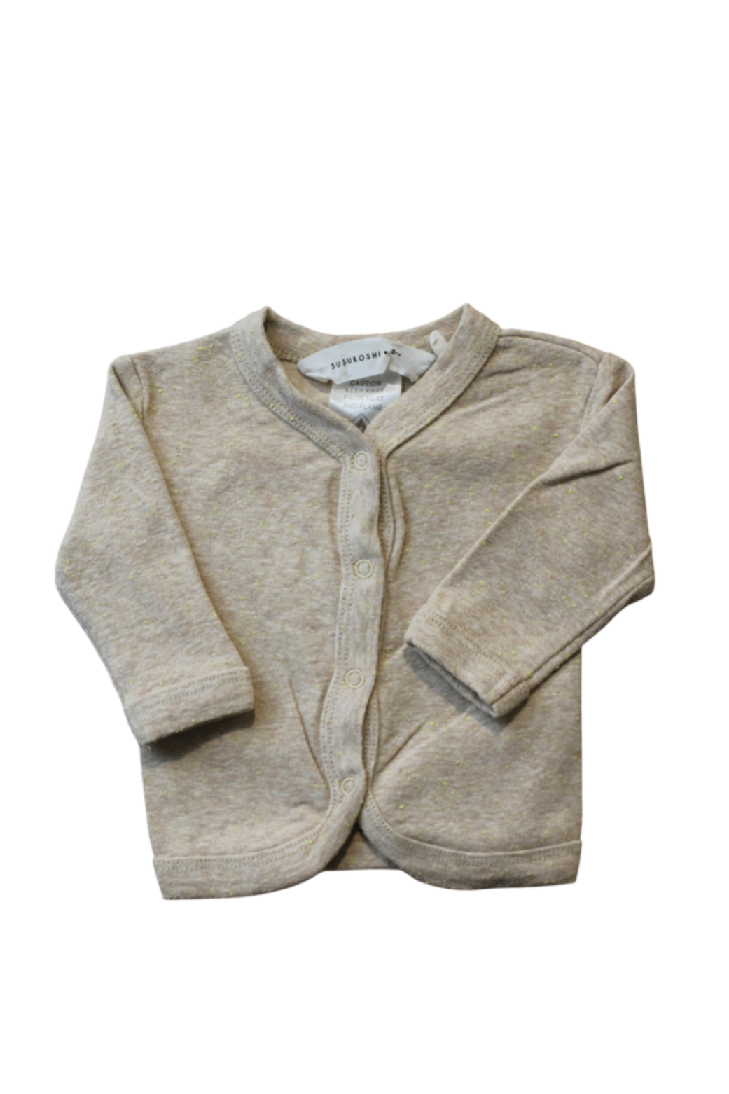SUSUKOSHI Cardigan, Beige melange with neon flecks, 0-3M