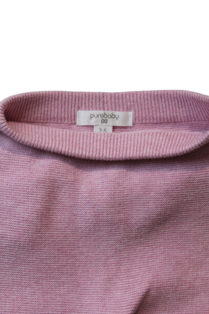Purebaby Knit Leggings, Pink, 00 / 3-6 months