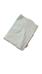 Mama Mama x Grace Blanket, White and Light Grey Check, One Size