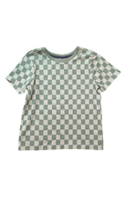 Novogratz T-Shirt, Green Grey Checkered, 5