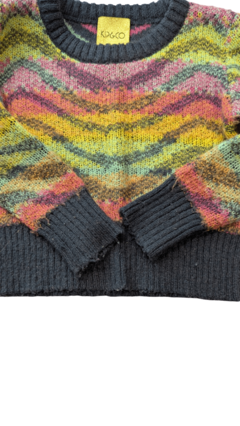 Kip & Co Jumper, Multi with Dark Grey Trim, 4