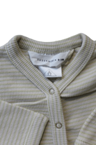 Susukoshi Cardigan, Cream with pale sage stripes, 0-3M