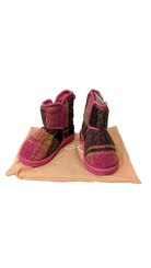 Kip & Co Boots, Pink Olive Plaid, EUR 27/28