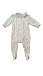 Petit Bateau Jumpsuit, Light Pink w Floral Print, 9M