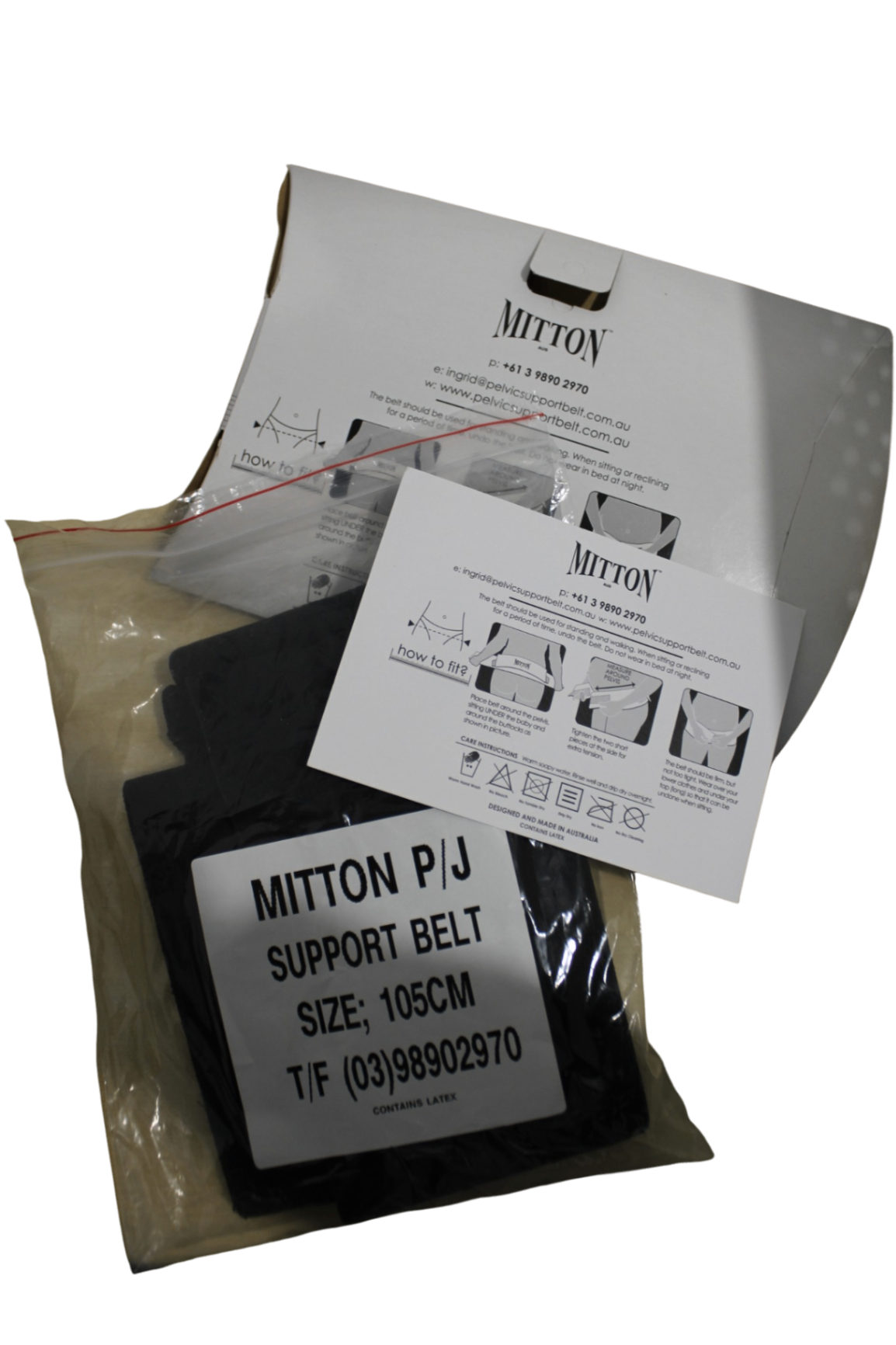 MITTON Pelvic Stability Belt, Black, 105CM