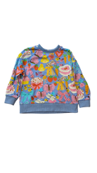 Little Princess Highway Jumper, Blue with Multi Bunny Prints, 4