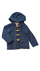 Baby Boden Duffle Coat, Blue, 2-3