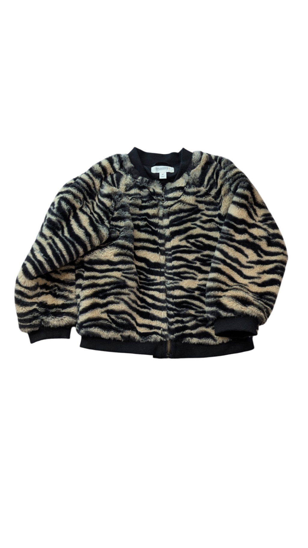 Gymboree Jacket, Black and beige tiger stripe, 3