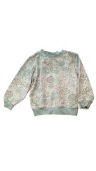 Goldie + Ace Jumper, Cream with pastel blue, pink and brown print, 4