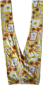 Gorman Playground Leggings, Yellow with multi food pattern, 7-8