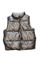 Zara Puffer Vest, metallic, 4-5