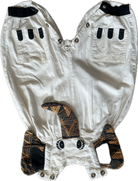 Sprogz Overalls, White with elephant design, 2