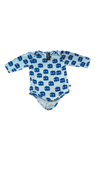 Minti Bodysuit, Light Blue and Blue, 3-6m