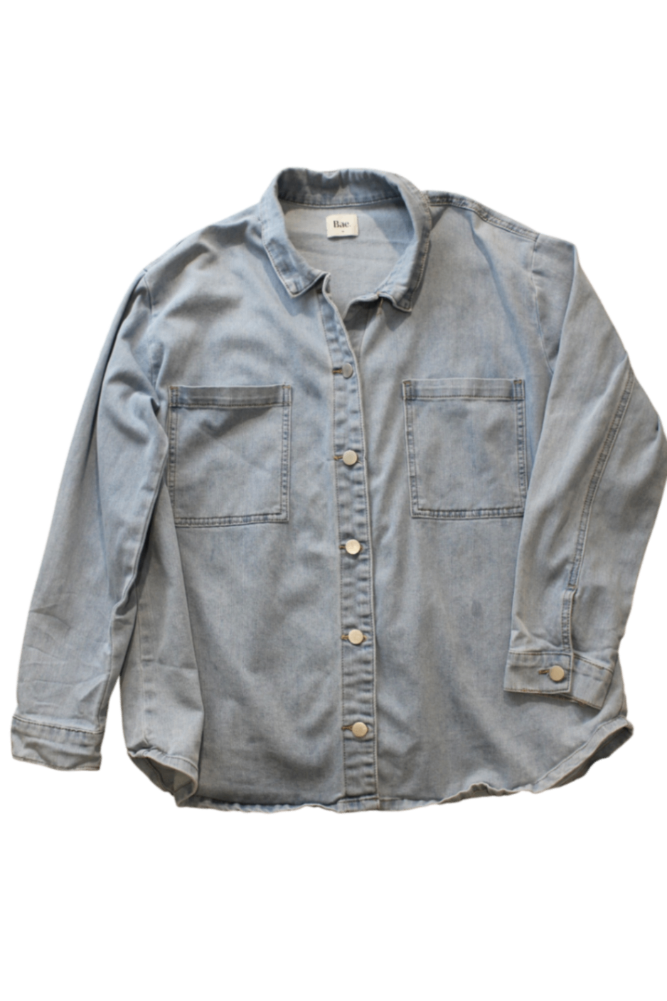 Bae. Maternity Shirt, Blue, Medium/12