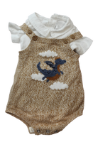 Bebe by Minihaha Bodysuit, Brown and White, 000