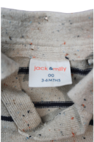 Jack & Milly Knitwear Set, Beige with navy stripes, 00