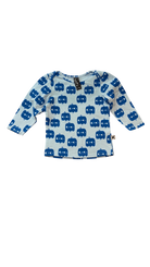 Minti Long-Sleeve T-Shirt, Light blue and royal blue, 3-6m