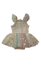HUX Dress, Pastel pink with multicoloured accents, 000