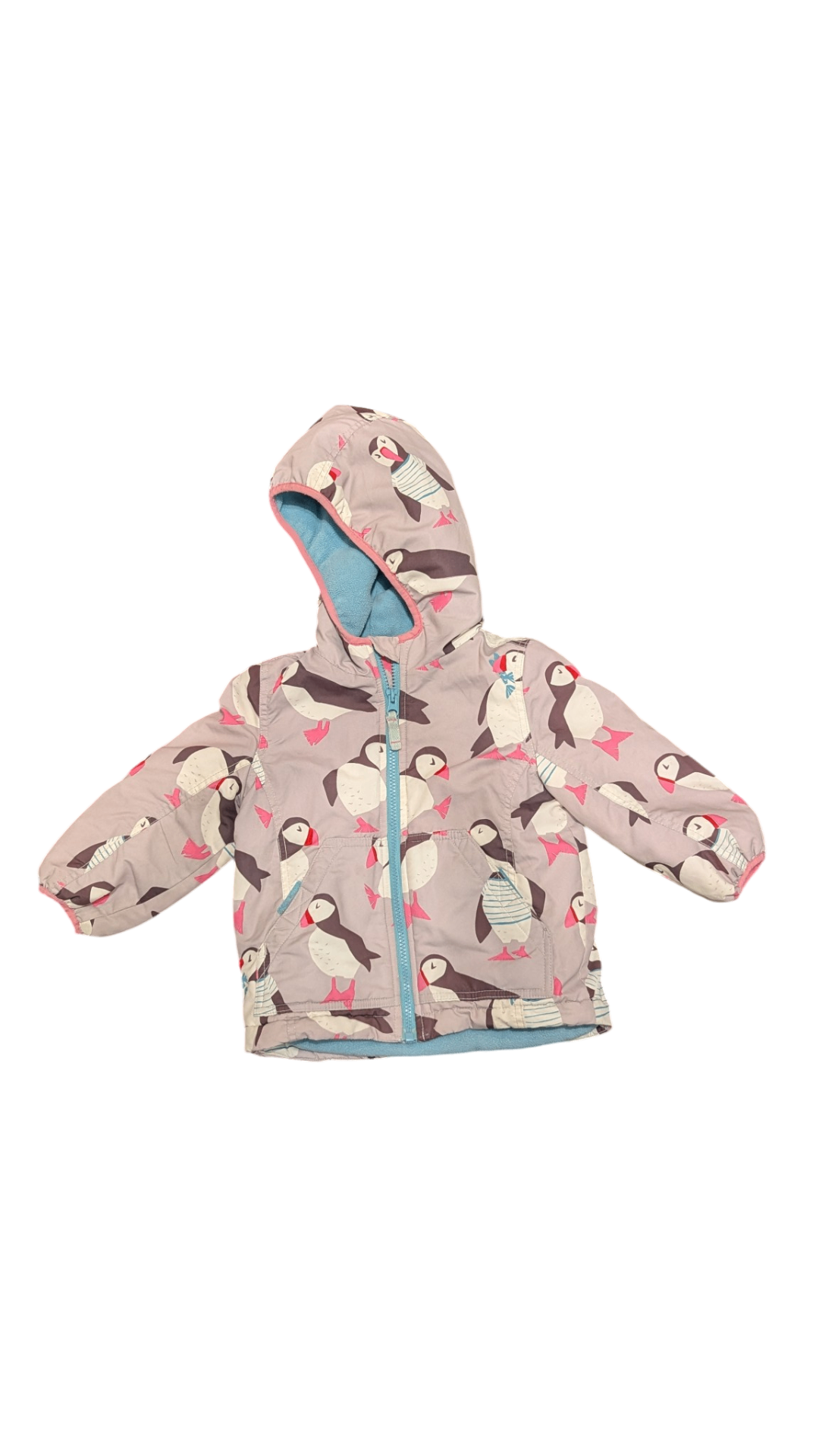 Mini Boden Jacket, Pale lavender with pink, blue and white print, 2