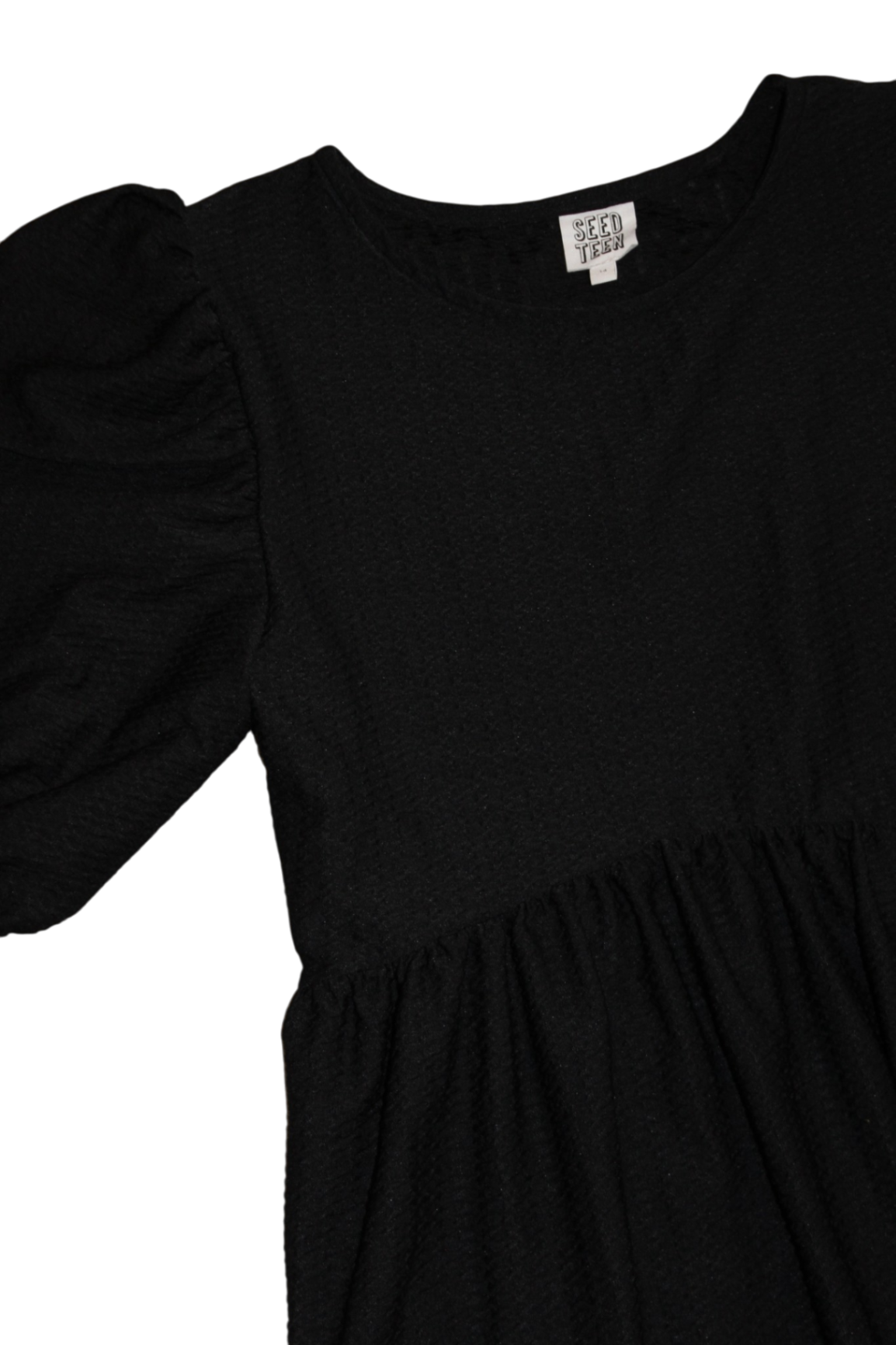 Seed Teen Dress, Black, 14