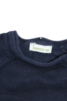 Beanstork Jumper, Navy blue and cream, 6m