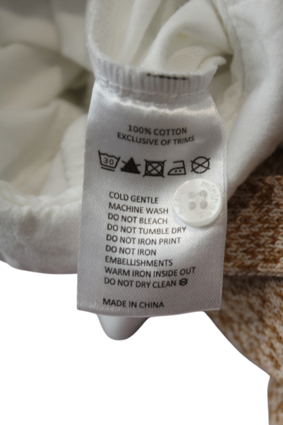 Bebe by Minihaha Bodysuit, Brown and White, 000