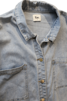 Bae. Maternity Shirt, Blue, Medium/12