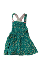 Mini Boden Dress, Green with pink accents, 3-4