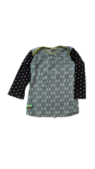 Oishi-m Long-Sleeve T-Shirt, Light Blue and Black, 2-3