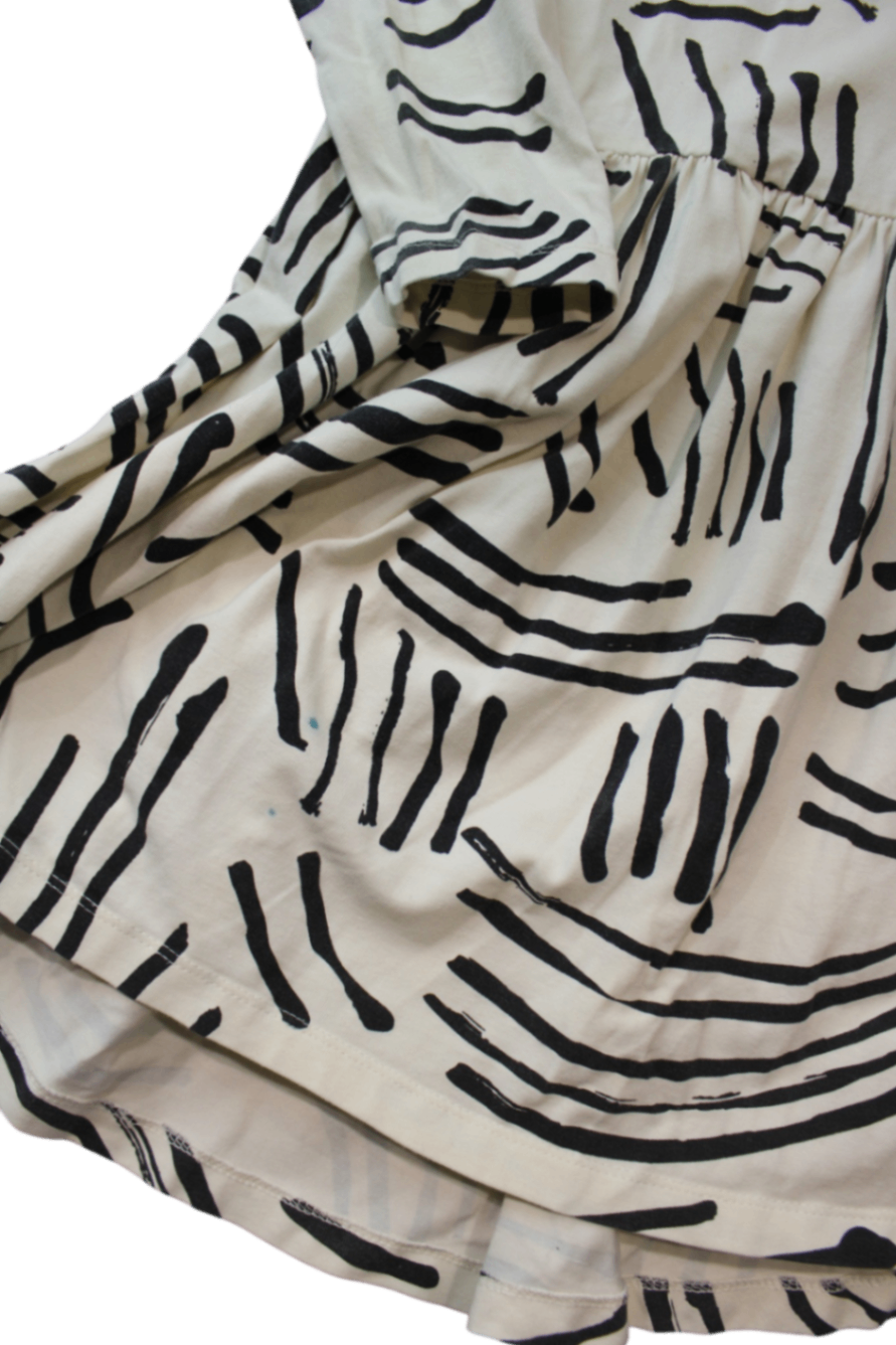 Milk & Masuki Dress, Cream and Black, 5