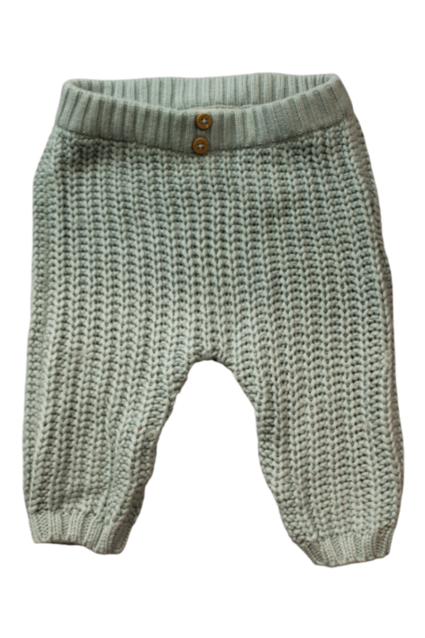 Wilson + Frenchy Knit Leggings, Pale sage green, 000 / 0-3 months