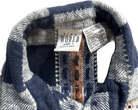 Kids World (vintage) Shirt, Navy, grey, cream and orange, 7