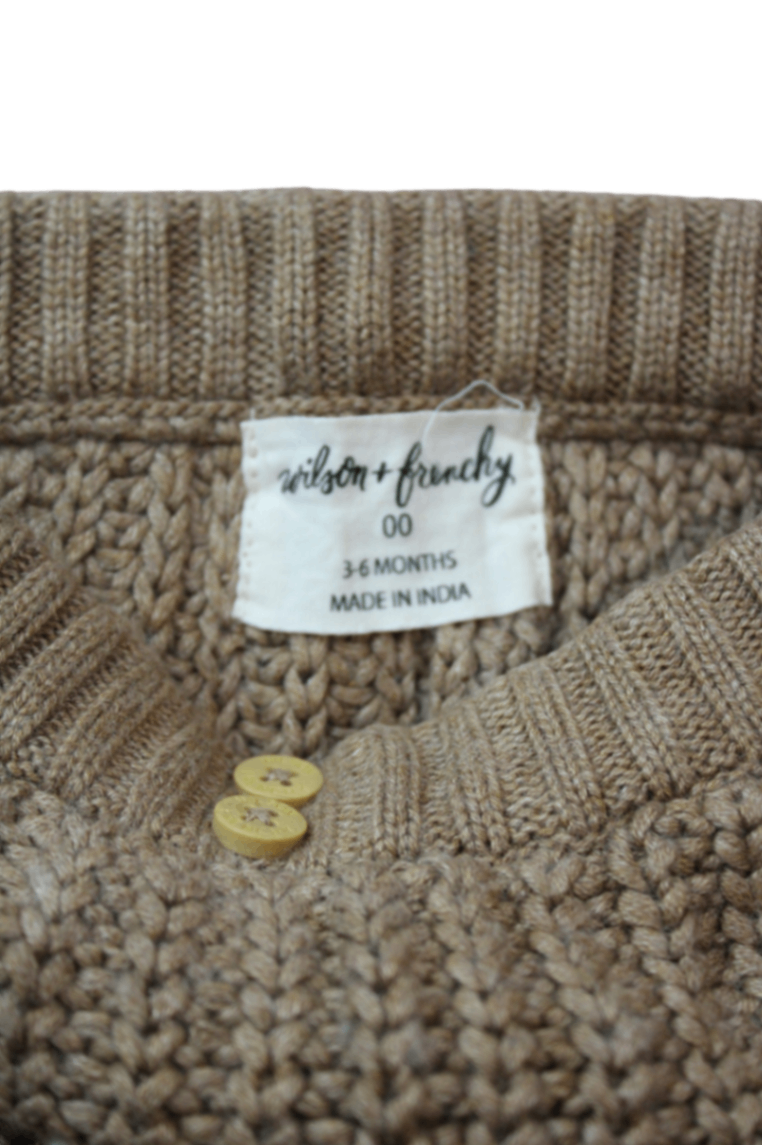 Wilson + Frenchy Knit Leggings, Brown, 00 / 3-6 months