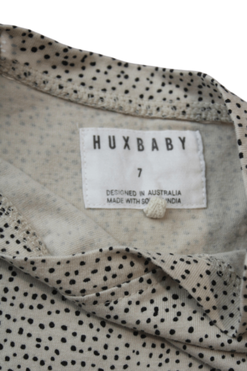 Huxbaby Dress, Beige with black speckles, 7