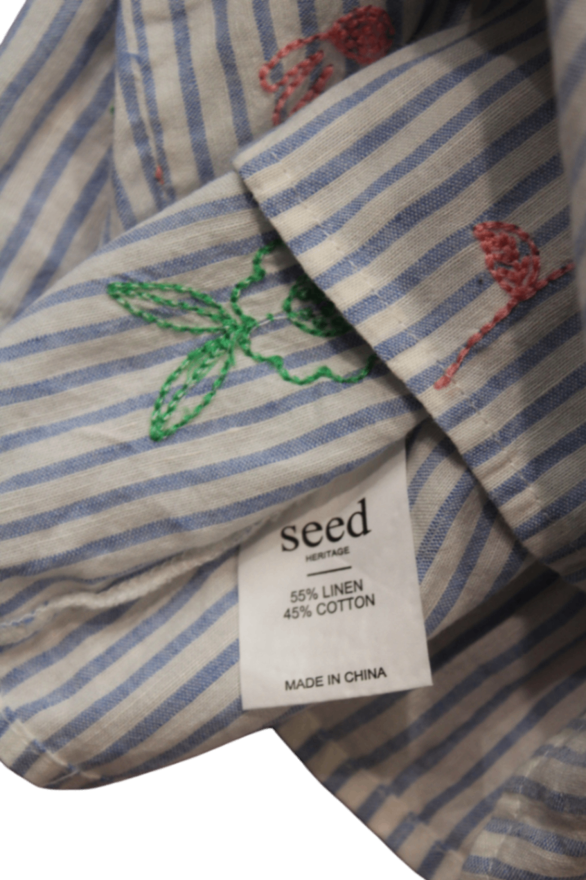 Seed Heritage Shirt, White and Blue, 7
